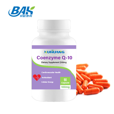 100 mg de coenzyme Q10 en poudre pour bouteille personnalisée avec une durée de conservation de 36 mois