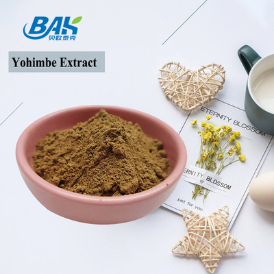 5%-98% passage 80 Mesh Corynanthe Yohimbe L poudre jaune de l'extrait 100% de Yohimbe de Brown