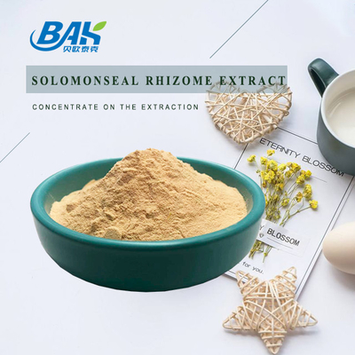 BAK Factoty en gros 10:1 Supplément de santé pour hommes Marron Jaune Solomonseal Poudre d'extrait de rhizome