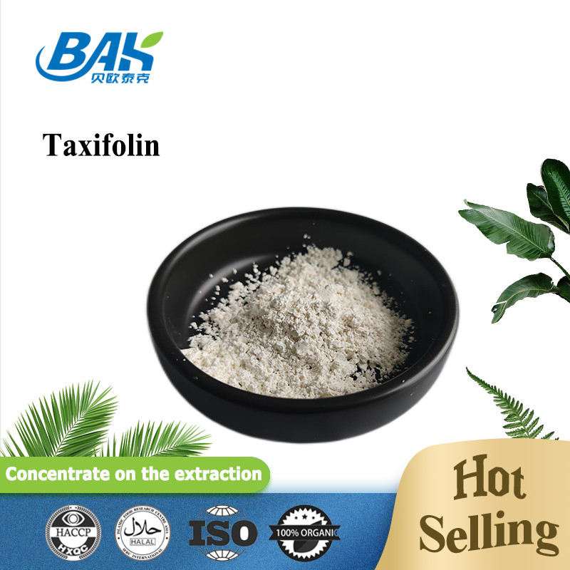 Ingrédients cosmétiques naturels Taxifolin 5,7,3',4'-Flavan-on-Ol poudre jaune clair
