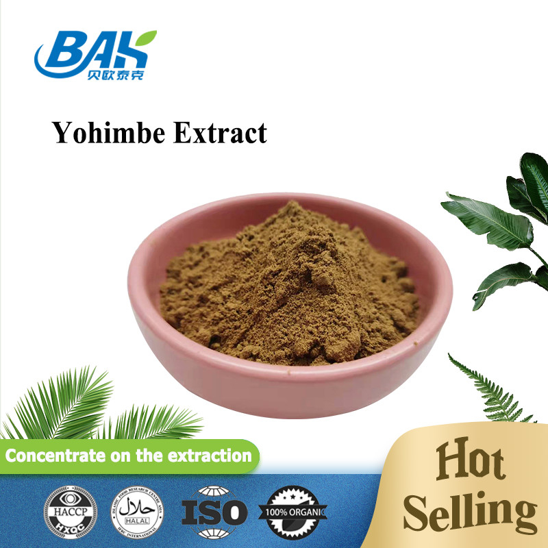 5%-98% passage 80 Mesh Corynanthe Yohimbe L poudre jaune de l'extrait 100% de Yohimbe de Brown